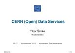Presentation by Tibor imko, CERN