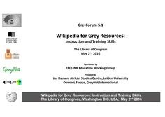 Wikipedia for Grey Resources