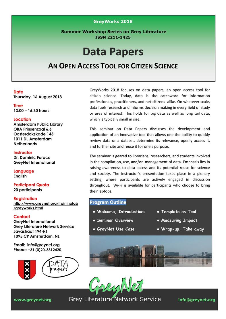 GreyWorks 2018 -Data Papers 