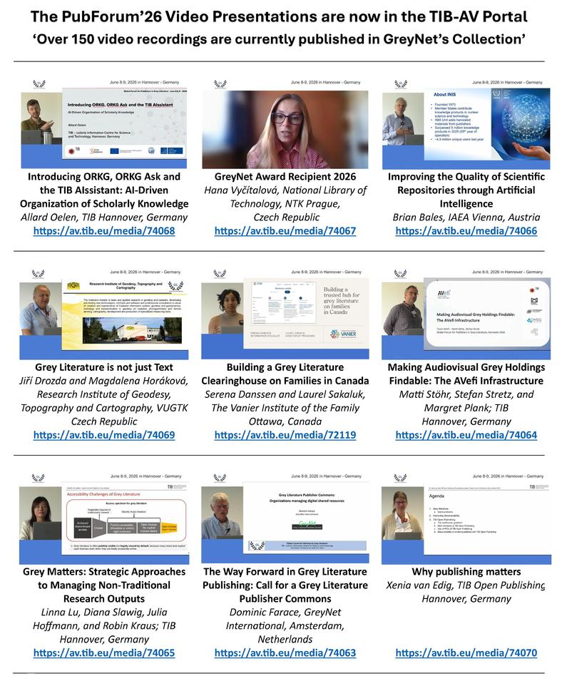 PubForum Videos in the TIB-AV Portal